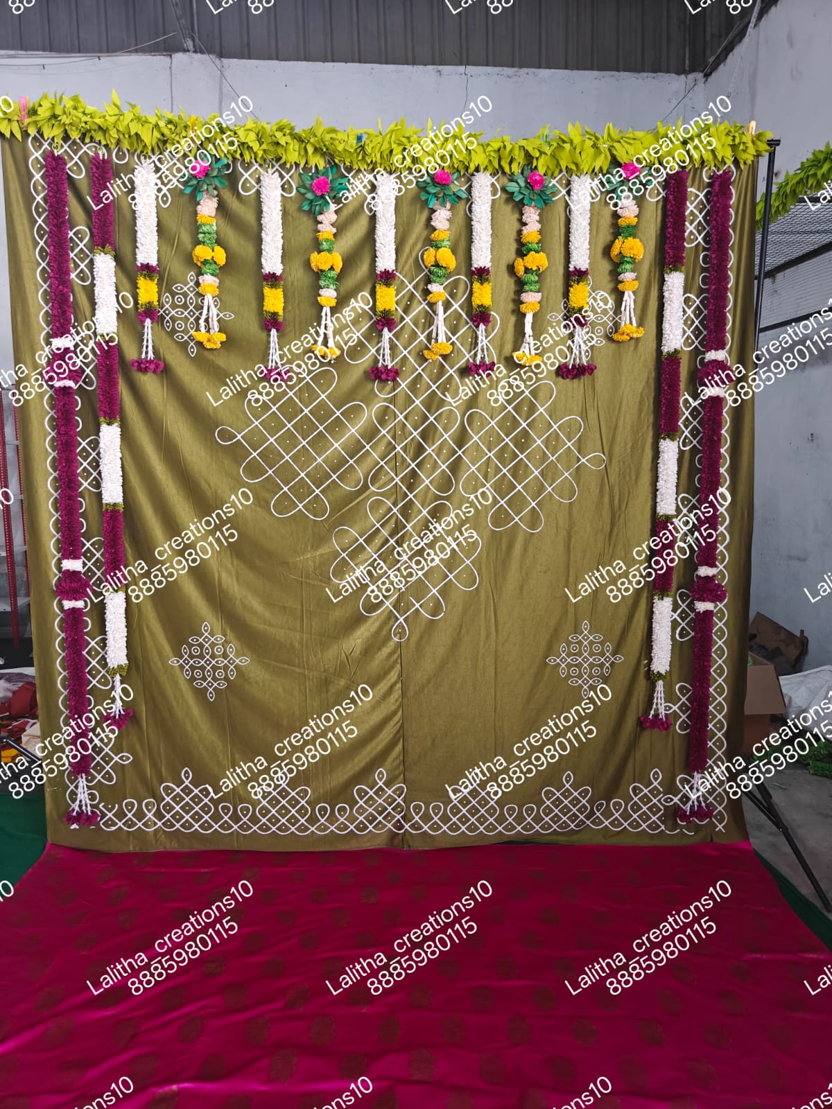 Muggu Backdrop Set