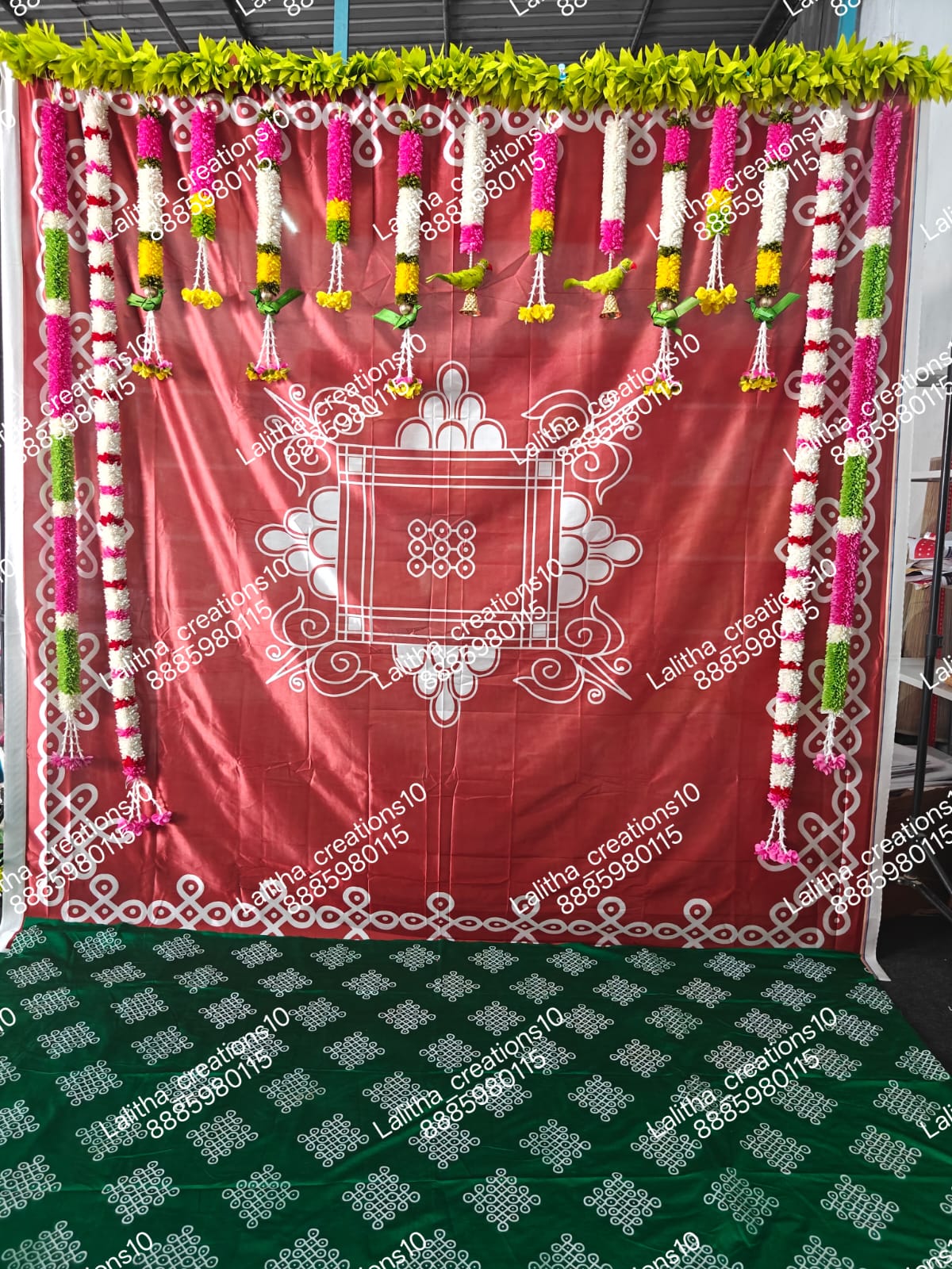 Muggu Backdrop Set